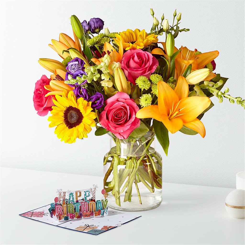 Best Day Bouquet & Lovepop® Birthday Pop-Up Card – DANDELIONS ALL THINGS WEDDINGS & EVENTS, Germanton NC