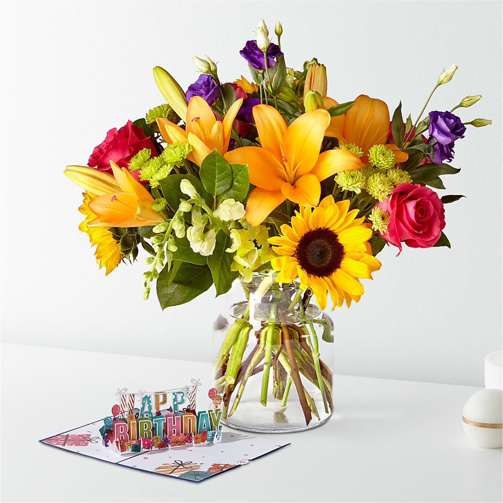 Best Day Bouquet & Lovepop® Birthday Pop-Up Card – DANDELIONS ALL THINGS WEDDINGS & EVENTS, Germanton NC