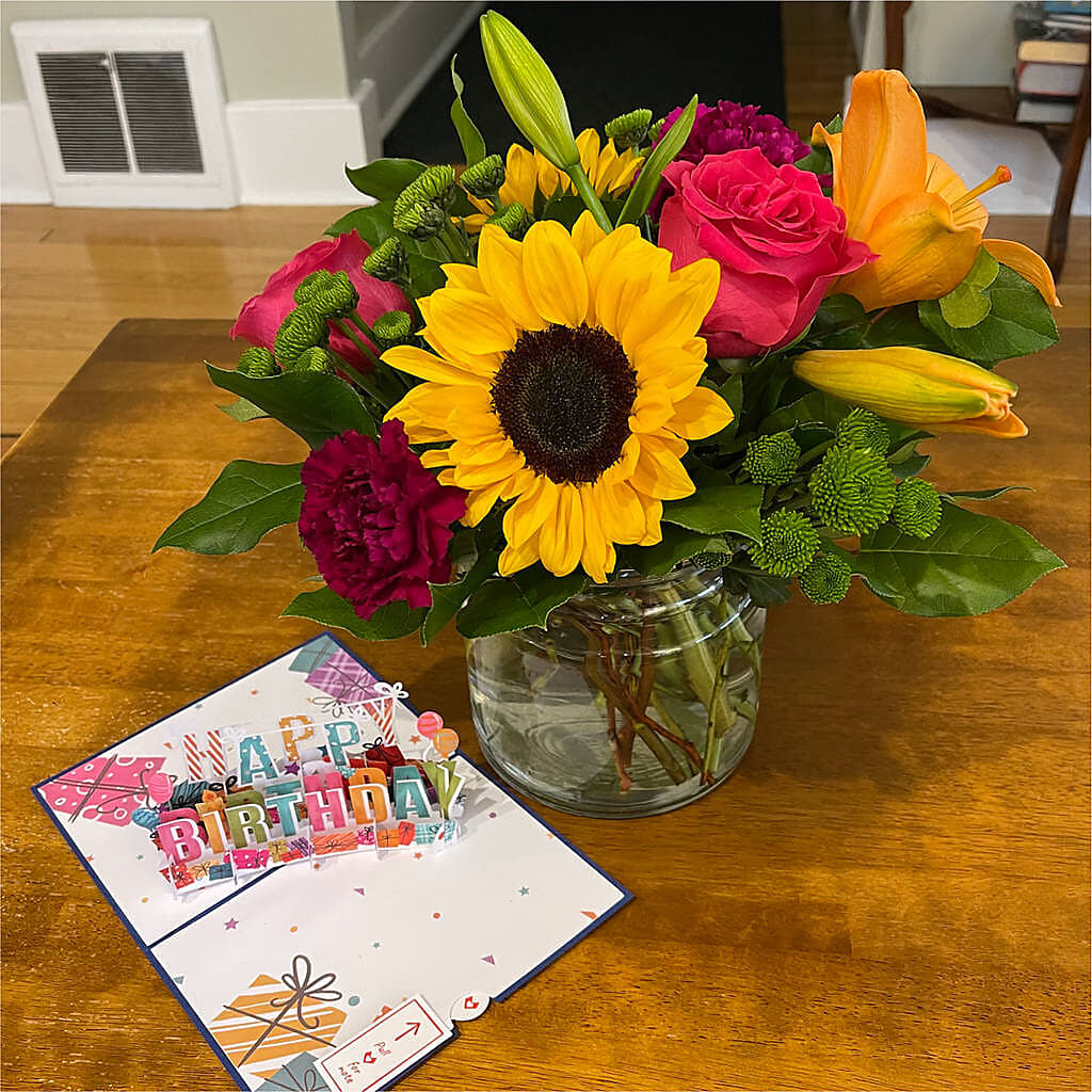 Best Day Bouquet & Lovepop® Birthday Pop-Up Card – DANDELIONS ALL THINGS WEDDINGS & EVENTS, Germanton NC