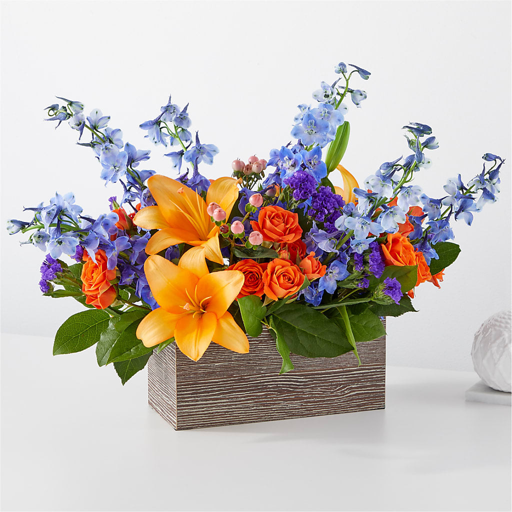 Radiant Citrus Box Bouquet – DANDELIONS ALL THINGS WEDDINGS & EVENTS, Germanton NC