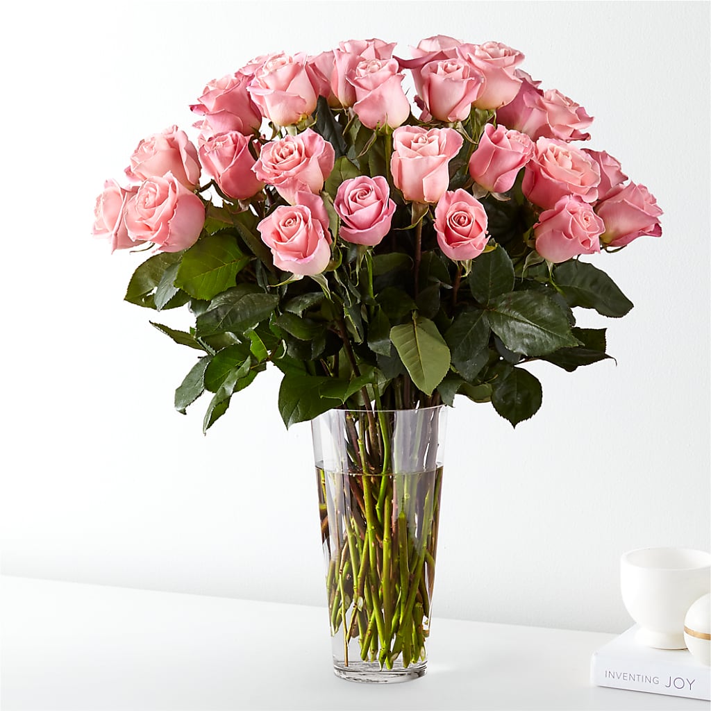 Long Stem Pink Rose Bouquet – DANDELIONS ALL THINGS WEDDINGS & EVENTS, Germanton NC