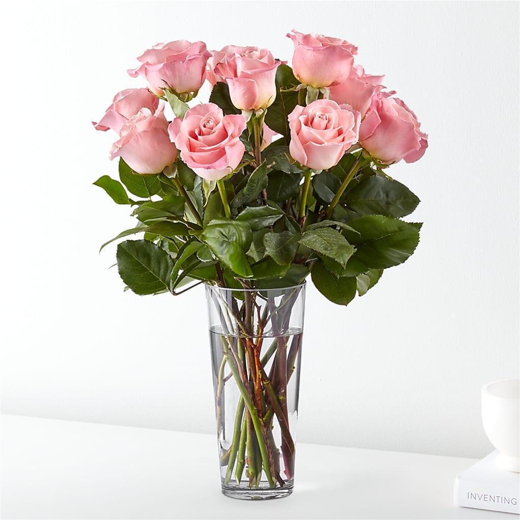 Long Stem Pink Rose Bouquet – DANDELIONS ALL THINGS WEDDINGS & EVENTS, Germanton NC
