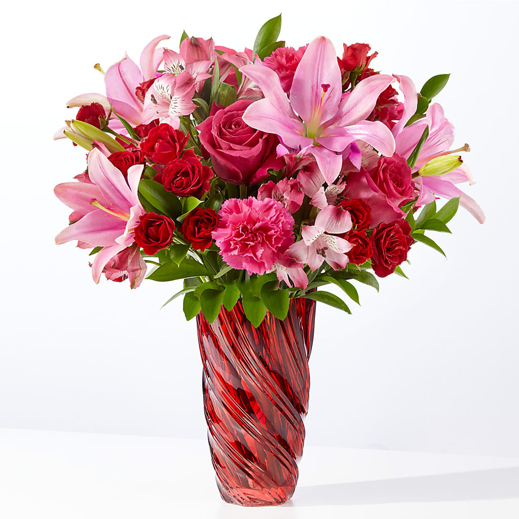 In Love Bouquet with Luxe Swirl Vase – DANDELIONS ALL THINGS WEDDINGS & EVENTS, Germanton NC