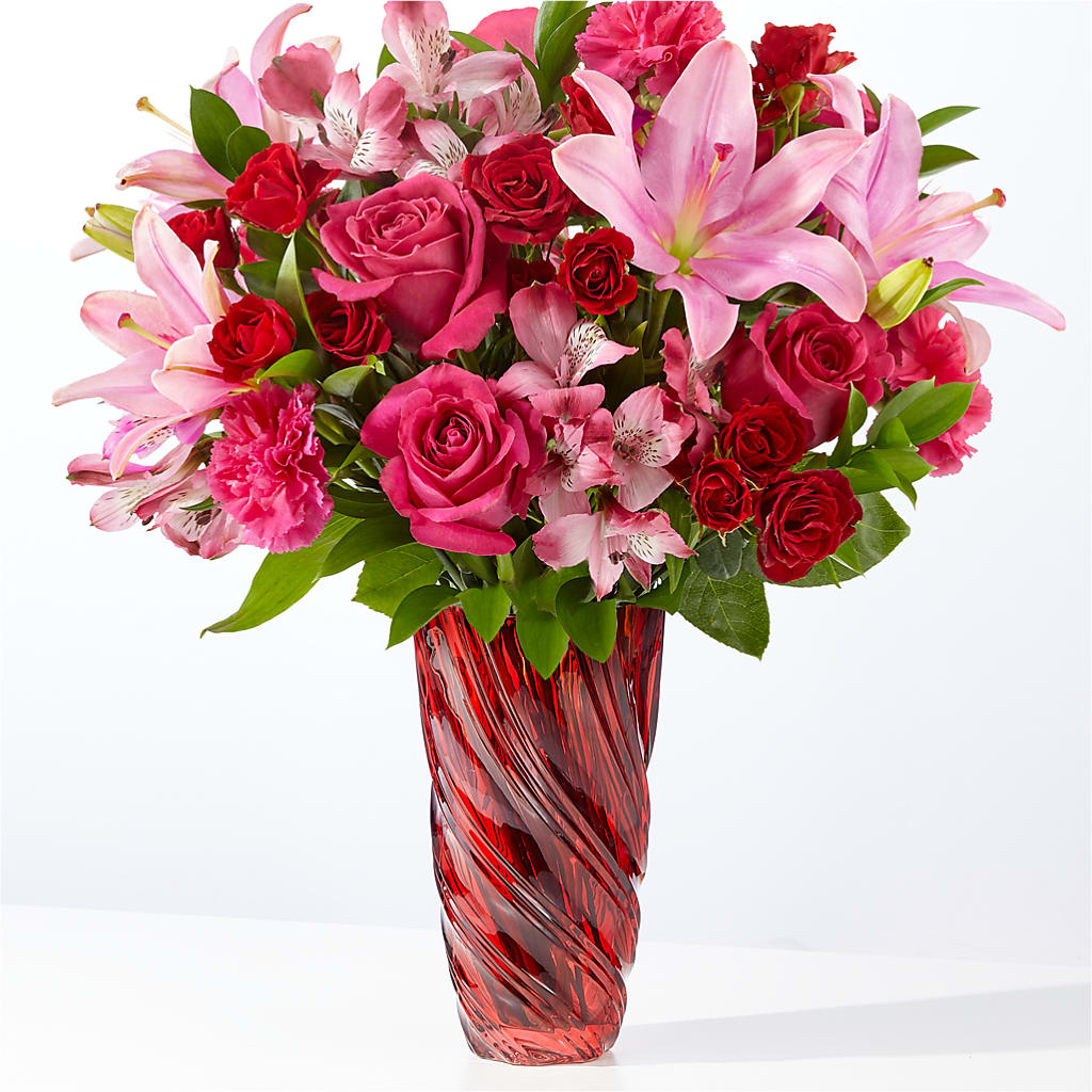 In Love Bouquet with Luxe Swirl Vase – DANDELIONS ALL THINGS WEDDINGS & EVENTS, Germanton NC