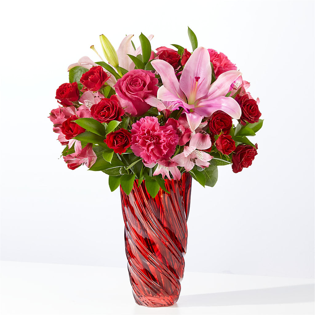 In Love Bouquet with Luxe Swirl Vase – DANDELIONS ALL THINGS WEDDINGS & EVENTS, Germanton NC