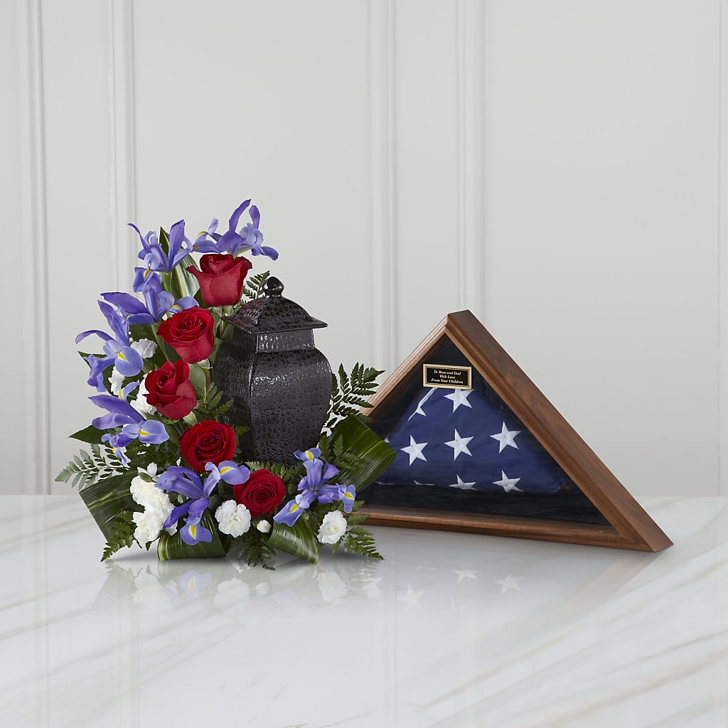 Patriotic Tribute Arrangement – DANDELIONS ALL THINGS WEDDINGS & EVENTS, Germanton NC