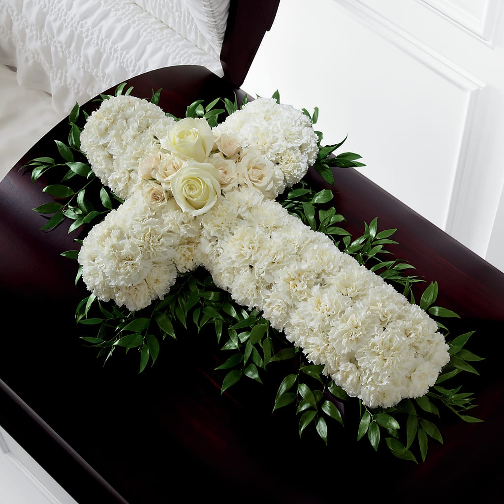 Peaceful Memories Casket Spray (Standard) – DANDELIONS ALL THINGS WEDDINGS & EVENTS, Germanton NC