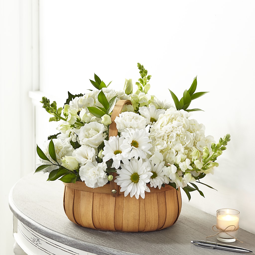 Pure Ivory Basket – DANDELIONS ALL THINGS WEDDINGS & EVENTS, Germanton NC