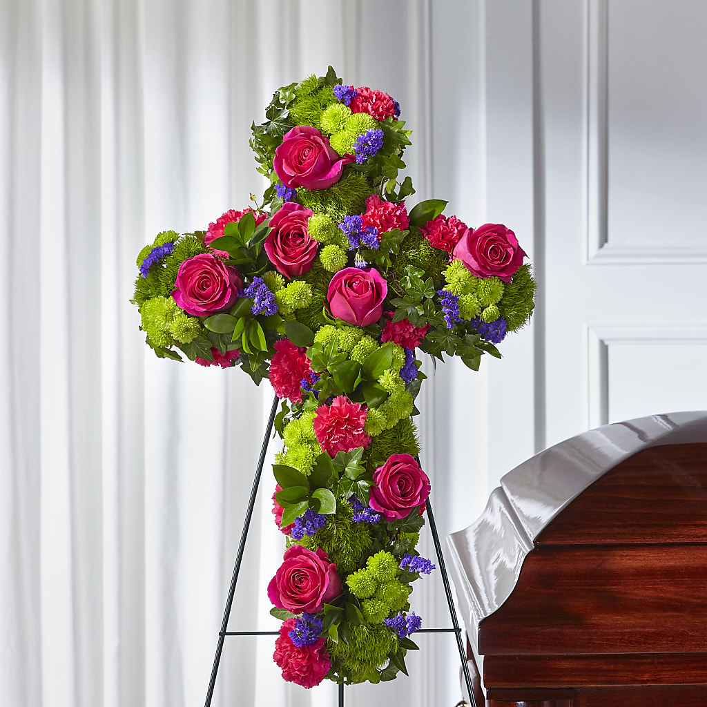 Tribute Rose Floral Cross – DANDELIONS ALL THINGS WEDDINGS & EVENTS, Germanton NC