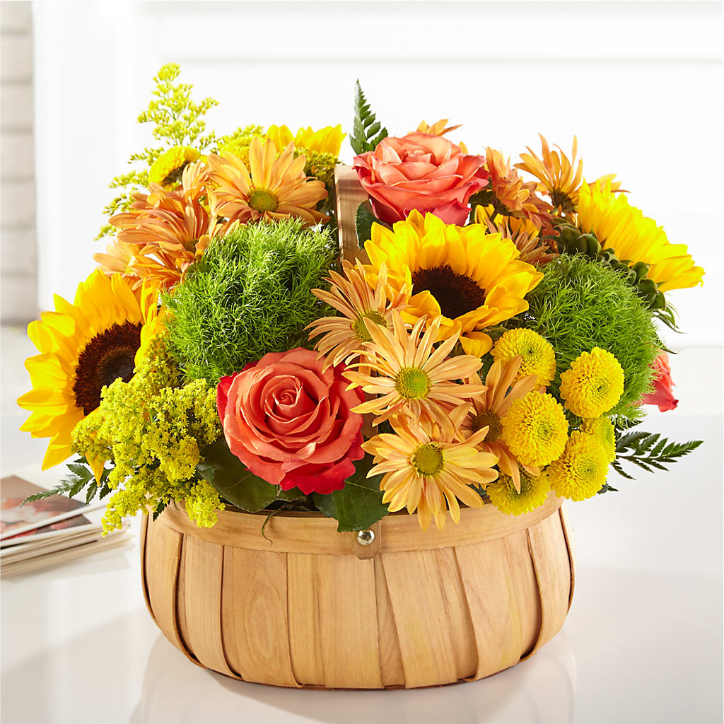 Harvest Sunflower Basket – DANDELIONS ALL THINGS WEDDINGS & EVENTS, Germanton NC