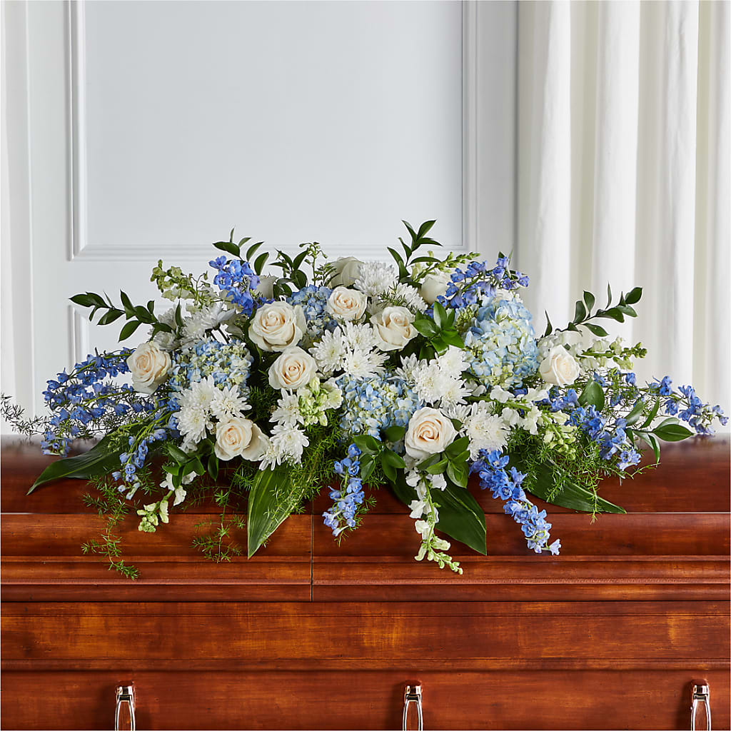 Timeless Essence Casket Spray – DANDELIONS ALL THINGS WEDDINGS & EVENTS, Germanton NC