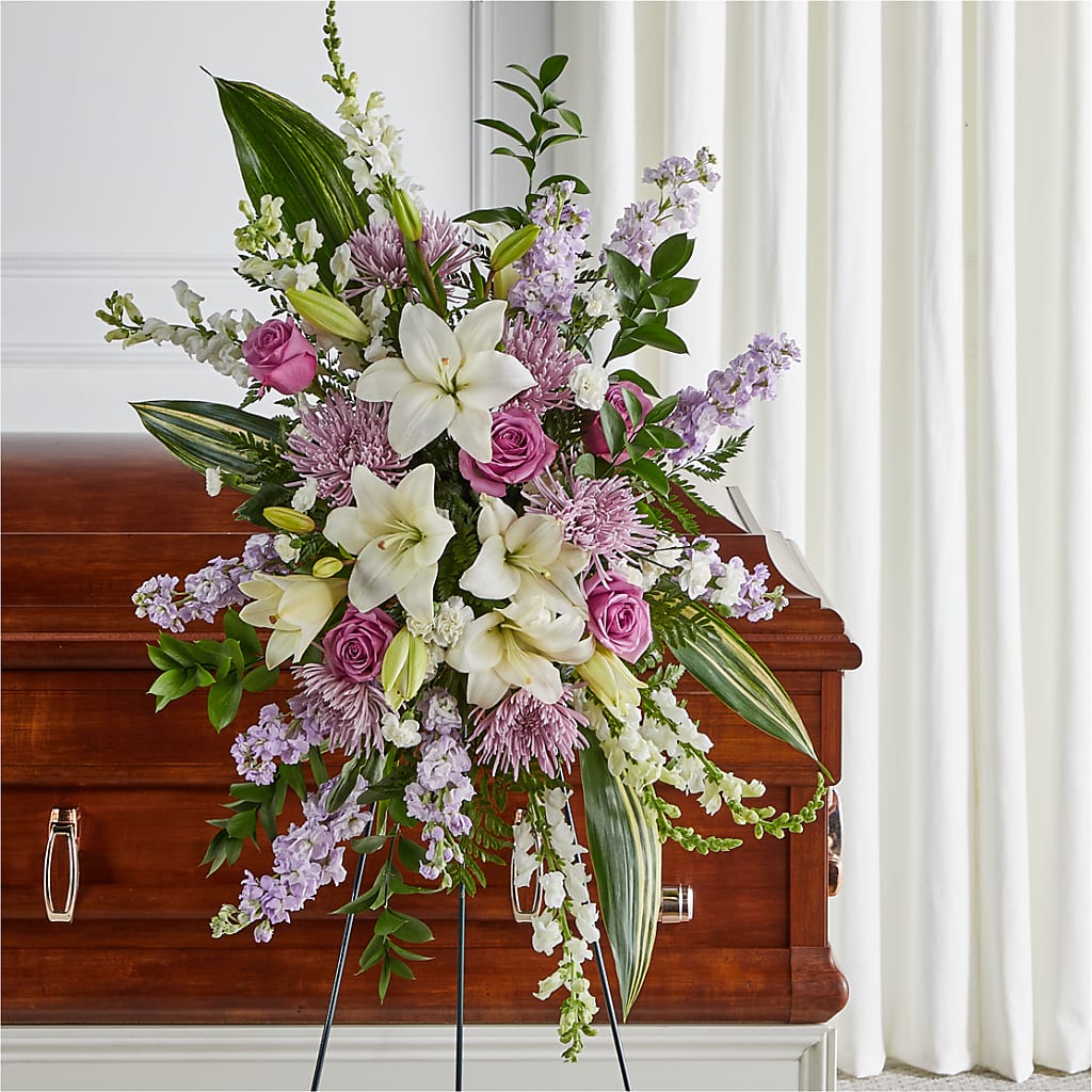 Grateful Hearts Standing Spray – DANDELIONS ALL THINGS WEDDINGS & EVENTS, Germanton NC