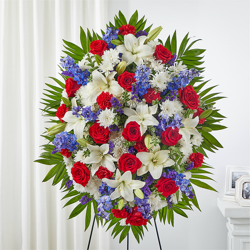Cherished Service Standing Spray – DANDELIONS ALL THINGS WEDDINGS & EVENTS, Germanton NC