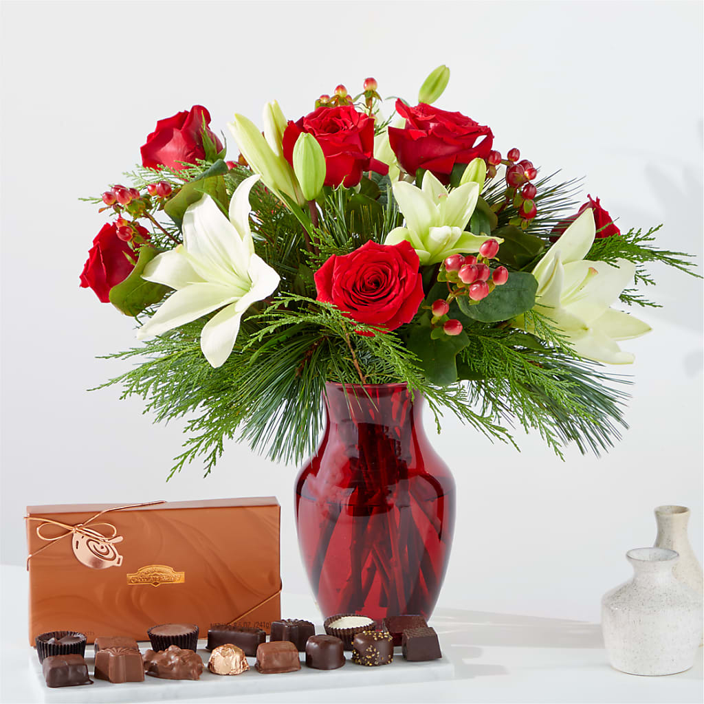 Evergreen Delight Bouquet and Chocolate Gift Set – DANDELIONS ALL THINGS WEDDINGS & EVENTS, Germanton NC