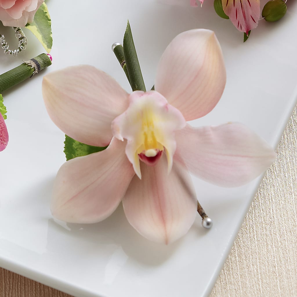 Pink Cymbidium Boutonniere – DANDELIONS ALL THINGS WEDDINGS & EVENTS, Germanton NC