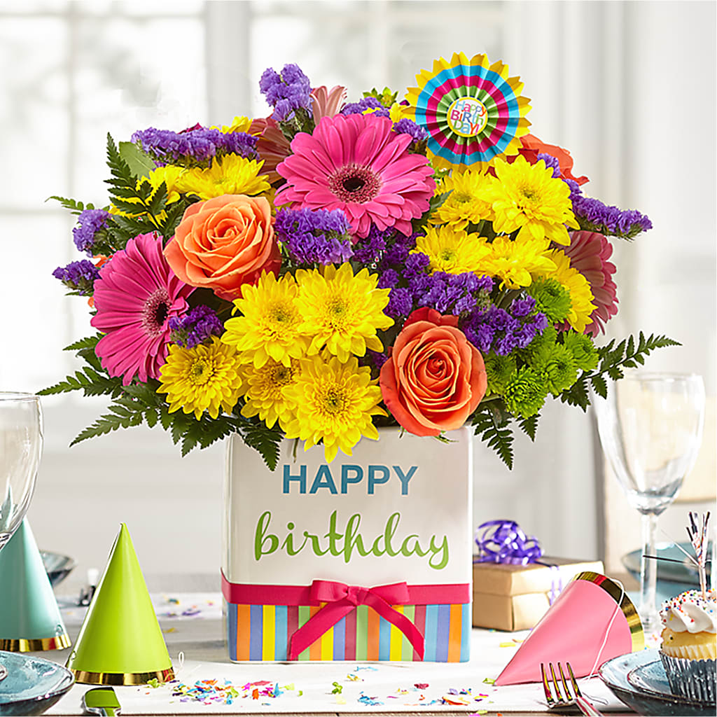 Birthday Brights Bouquet – DANDELIONS ALL THINGS WEDDINGS & EVENTS, Germanton NC