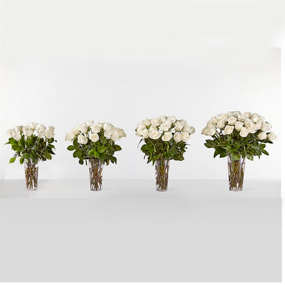 Long Stem White Rose Bouquet – DANDELIONS ALL THINGS WEDDINGS & EVENTS, Germanton NC