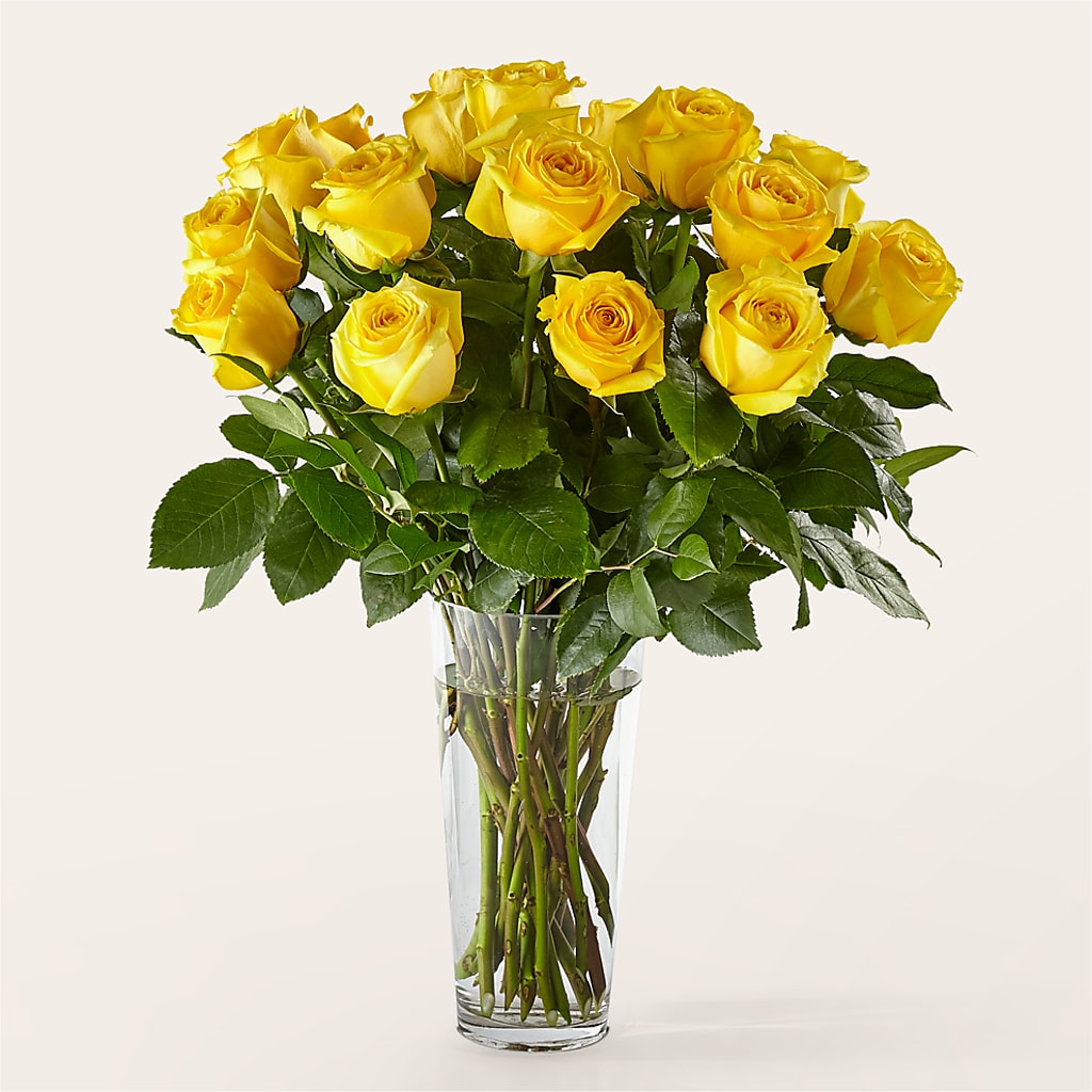 Long Stem Yellow Rose Bouquet – DANDELIONS ALL THINGS WEDDINGS & EVENTS, Germanton NC