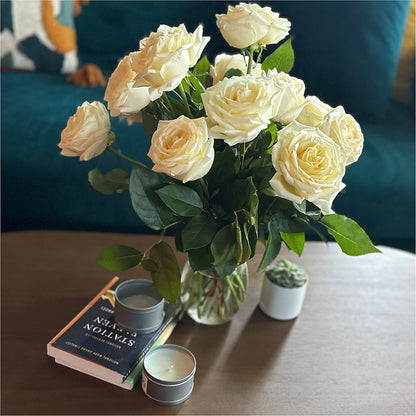 Long Stem Yellow Rose Bouquet – DANDELIONS ALL THINGS WEDDINGS & EVENTS, Germanton NC