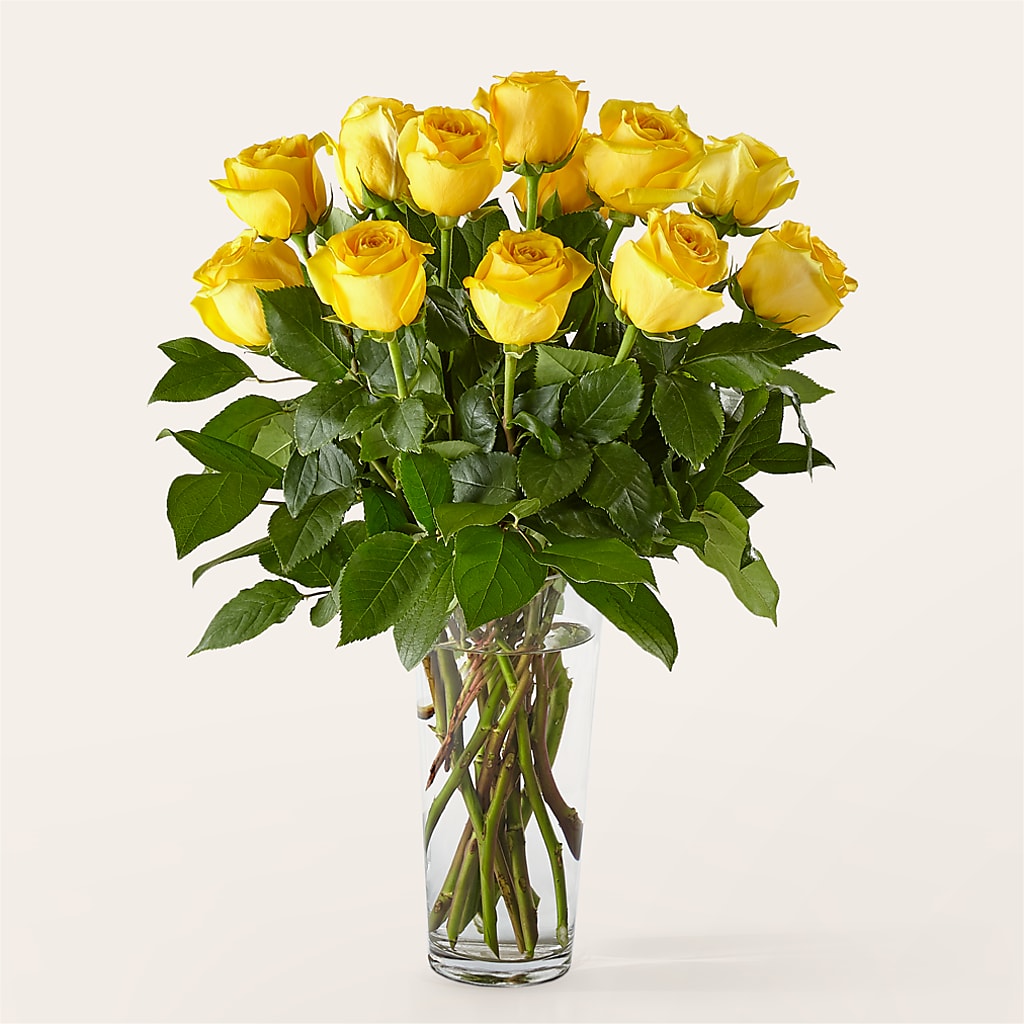 Long Stem Yellow Rose Bouquet – DANDELIONS ALL THINGS WEDDINGS & EVENTS, Germanton NC