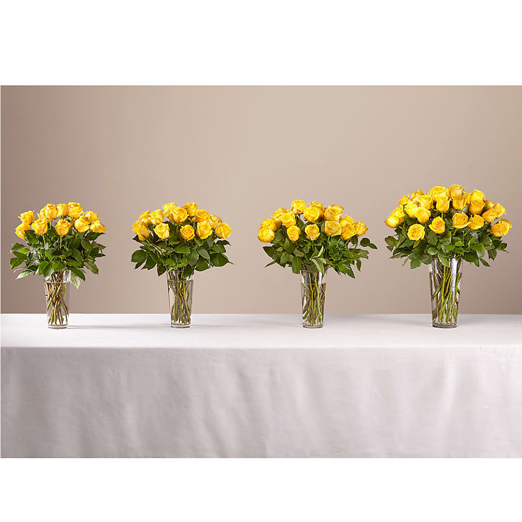 Long Stem Yellow Rose Bouquet – DANDELIONS ALL THINGS WEDDINGS & EVENTS, Germanton NC