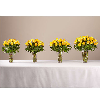 Long Stem Yellow Rose Bouquet – DANDELIONS ALL THINGS WEDDINGS & EVENTS, Germanton NC