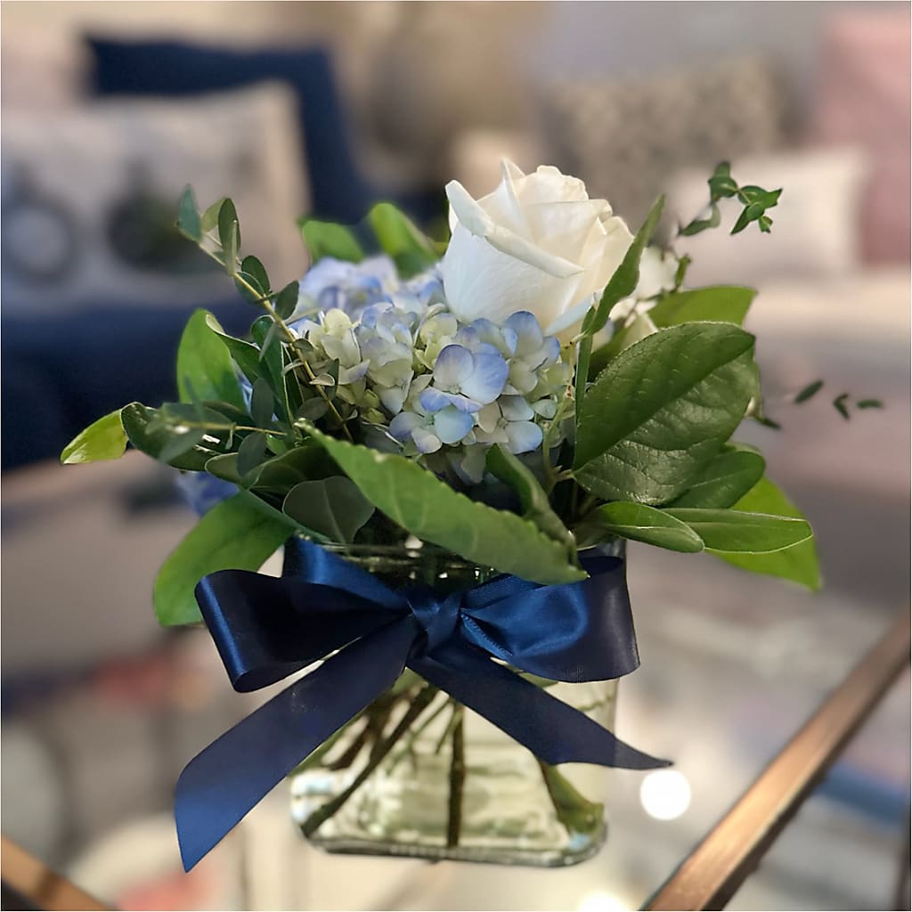 Sky Blue Delight Bouquet – DANDELIONS ALL THINGS WEDDINGS & EVENTS, Germanton NC
