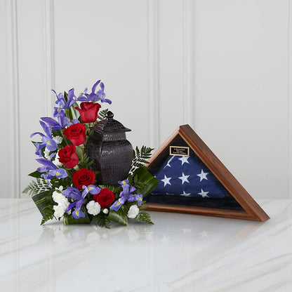 Patriotic Tribute Arrangement – DANDELIONS ALL THINGS WEDDINGS & EVENTS, Germanton NC