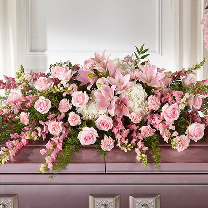 Life & Remembrance Casket Spray – DANDELIONS ALL THINGS WEDDINGS & EVENTS, Germanton NC