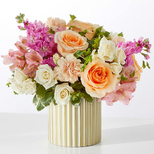 Paradise Bouquet with Ivory Vase – DANDELIONS ALL THINGS WEDDINGS & EVENTS, Germanton NC