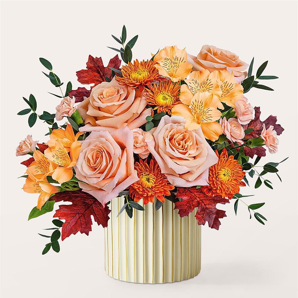 Spiced Latte Bouquet with Ivory Vase – DANDELIONS ALL THINGS WEDDINGS & EVENTS, Germanton NC
